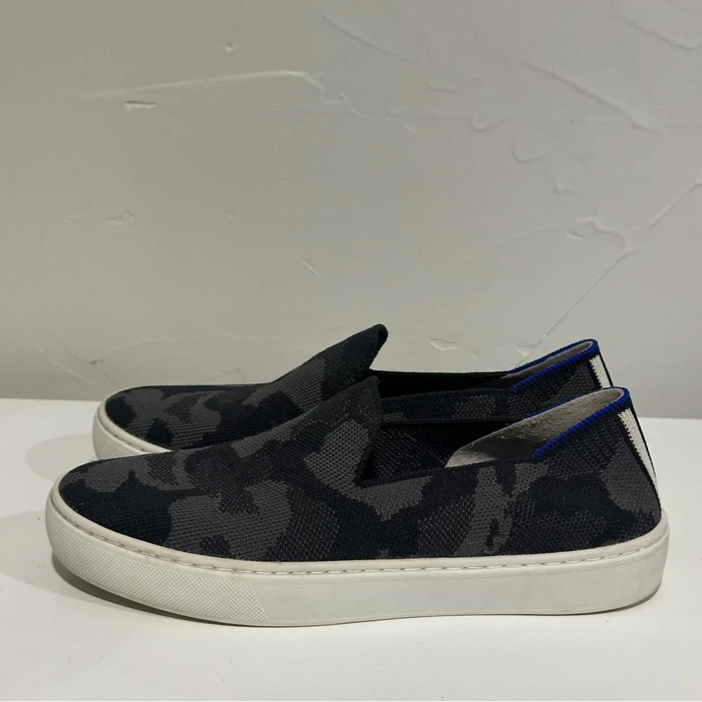Rothy’s‎ Camo Slip-On Sneakers Minimal Athleisure Everyday Flats Sz 5.5
